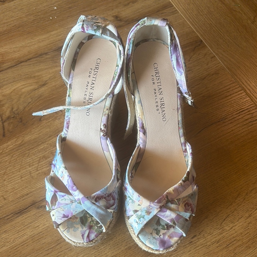 Christian Siriano Blue and Purple Espadrilles Elegant Design